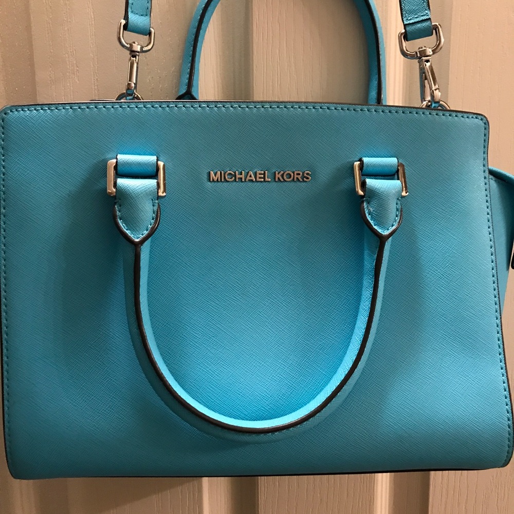 Michael Kors 'Selma' medium tote- aqua